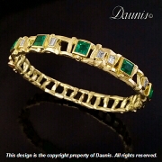 18k 22k Emerald Diamond Bracelet