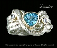 Atuik Wave white gold, Blue, Diamonds